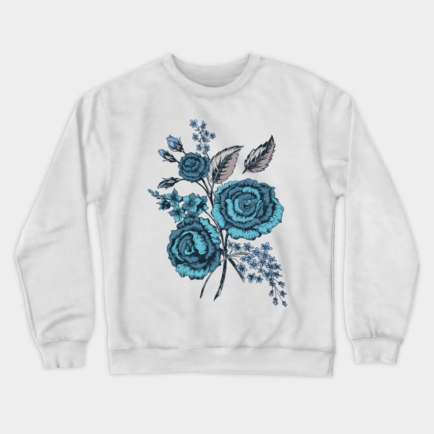 Old Roses Crewneck Sweatshirt by SWON Design